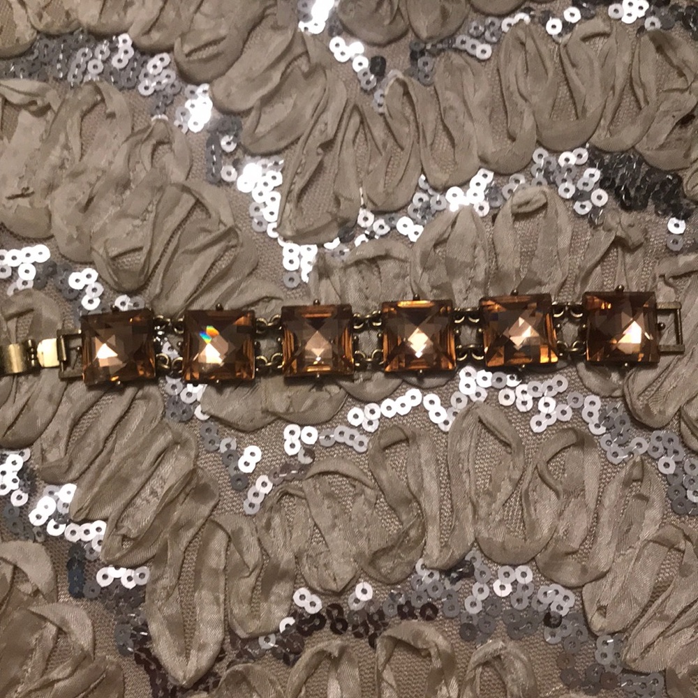 J Crew Square Crystal Bracelet